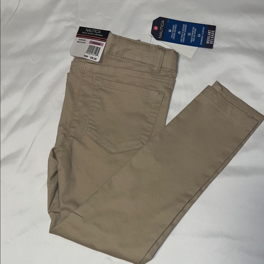 NWT Nautica Girls' School Uniform Pants khaki